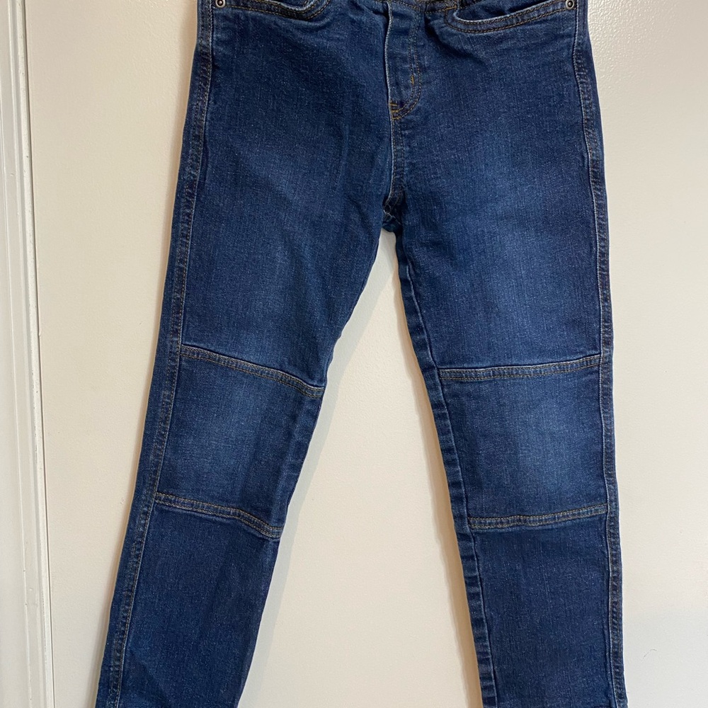 Hanna Andersson Blue Denim with Gold Stitching